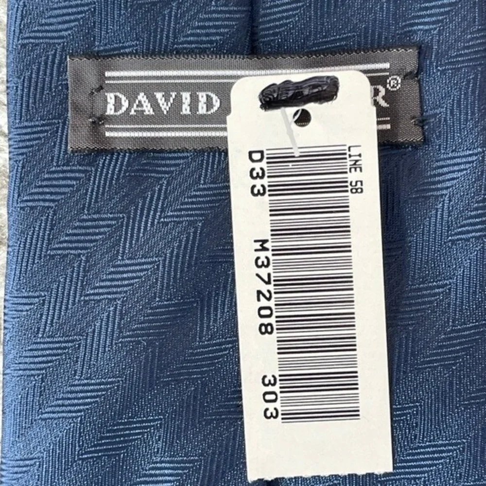 DAVID TAYLOR Dark Blue 100% Polyester Classic Mens Neck Tie 57